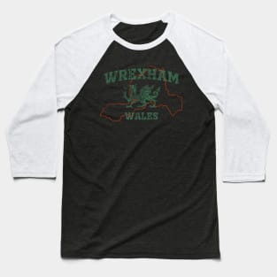 Wrexham Maps Vintage Baseball T-Shirt